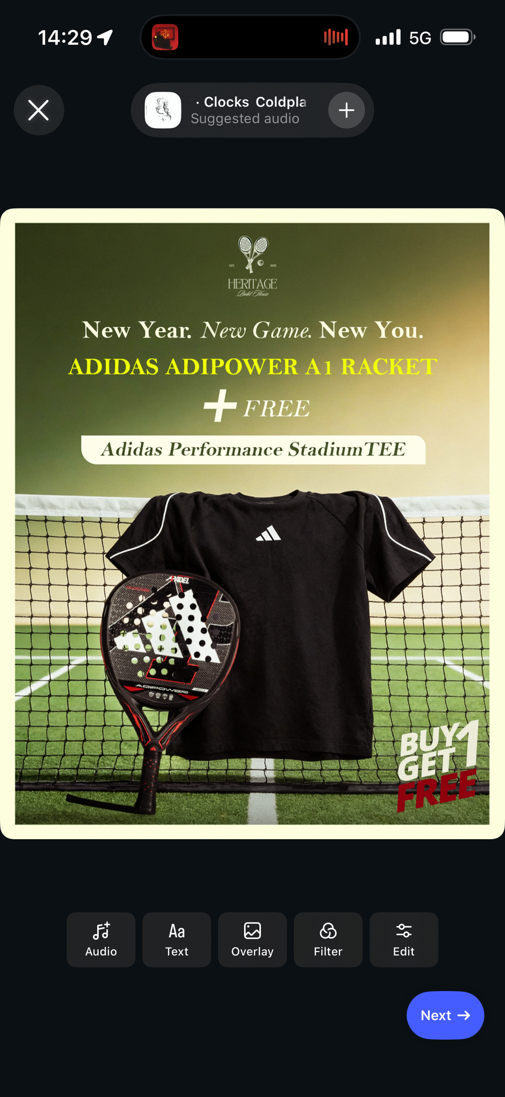 ADIDAS ADIPOWER A1 RACKET + FREE Adidas Performance Stadium Tee