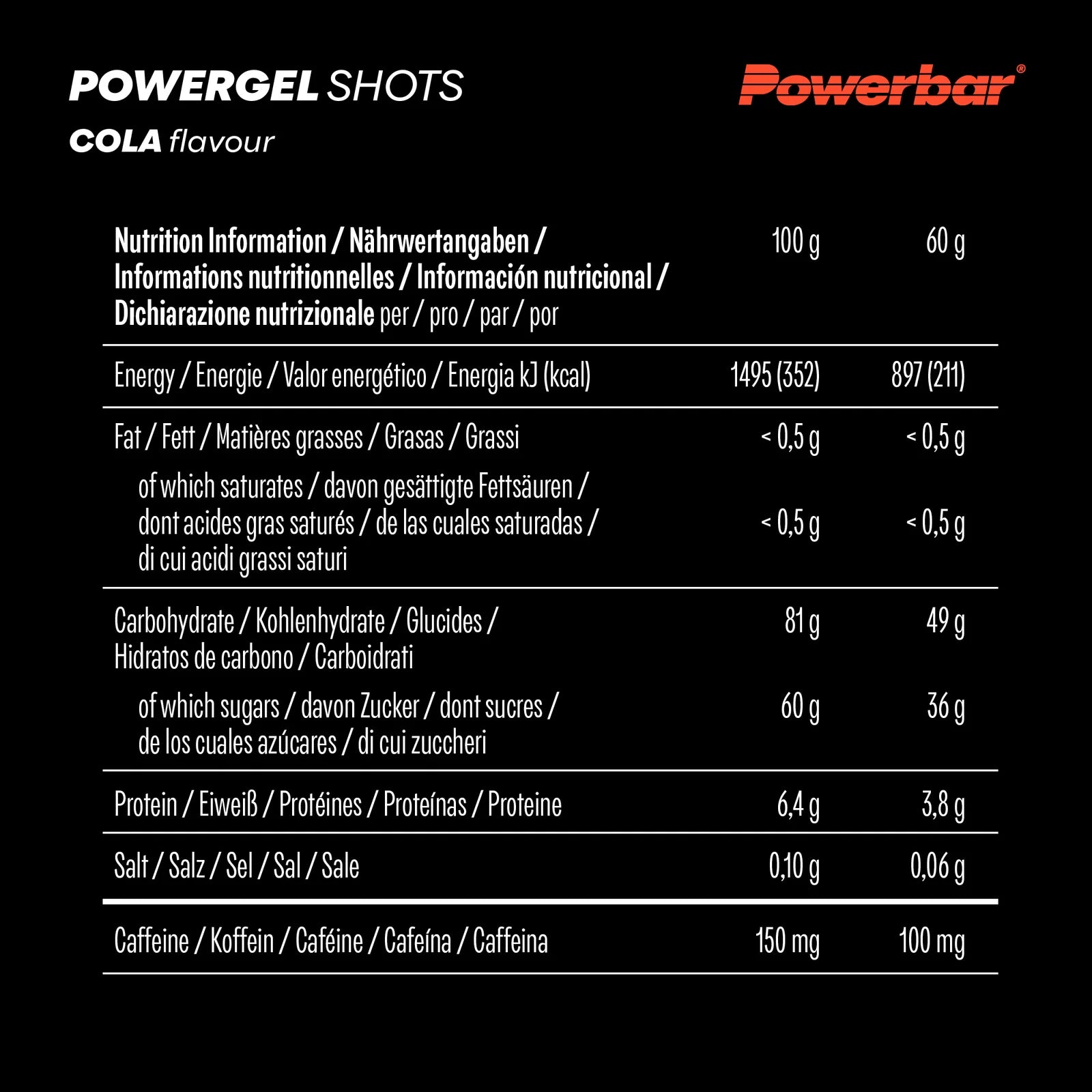 PowerBar PowerGel Shots — Cola with Caffeine