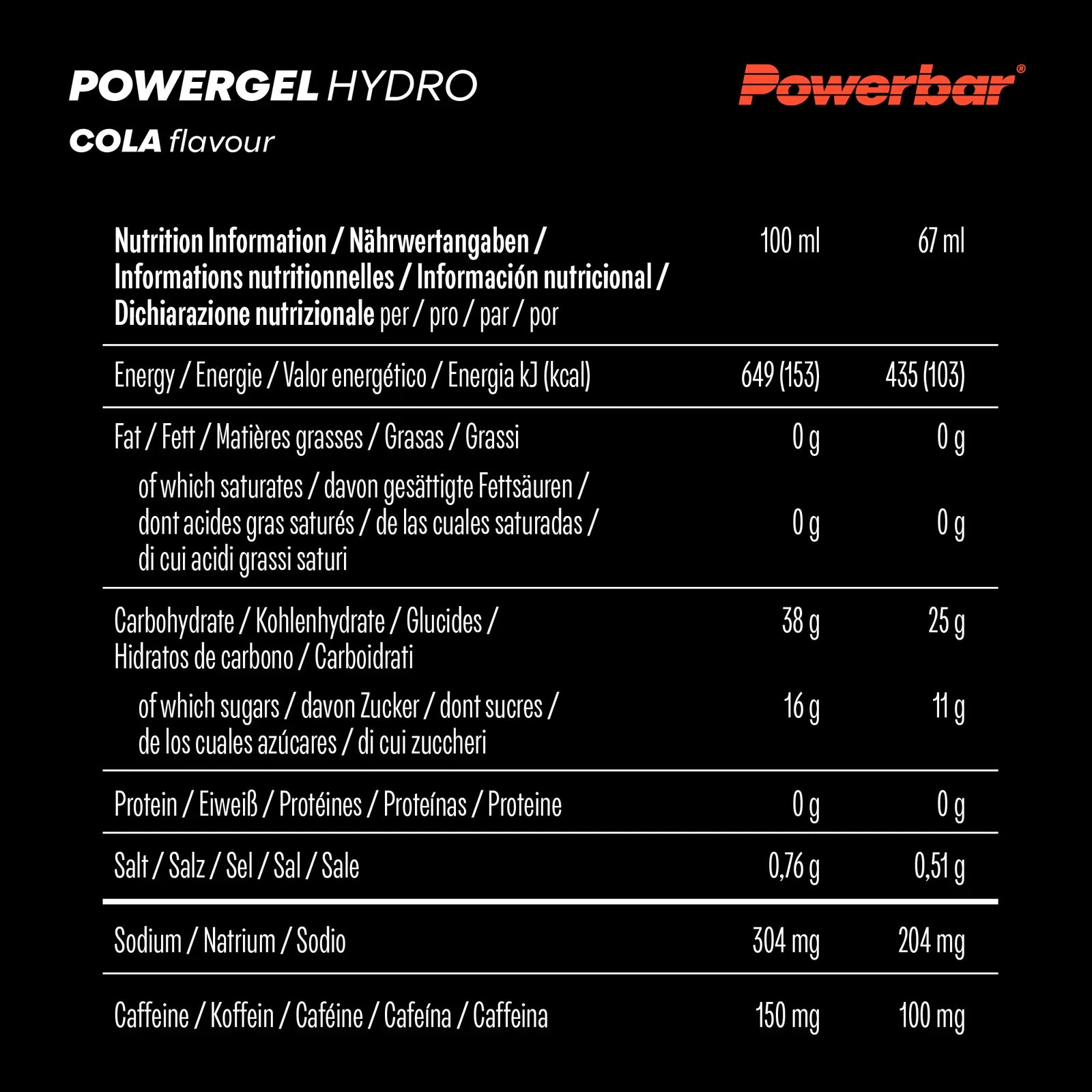 PowerBar PowerGel Hydro — Cola